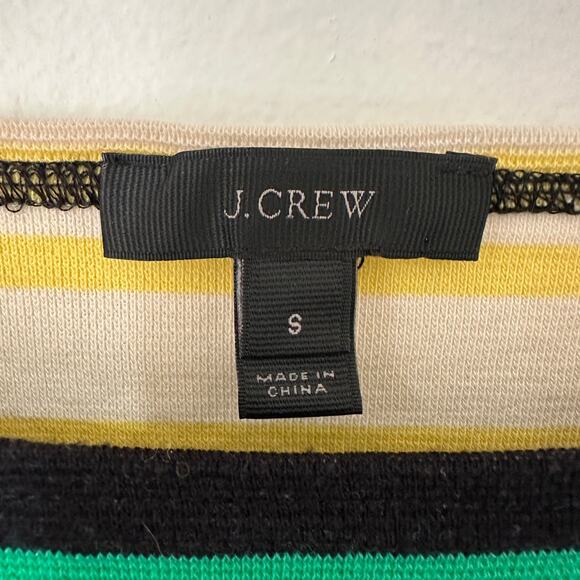 S J.Crew Tri-Color Striped Light Long Sleeved Cotton Sweater - Picture 3 of 4